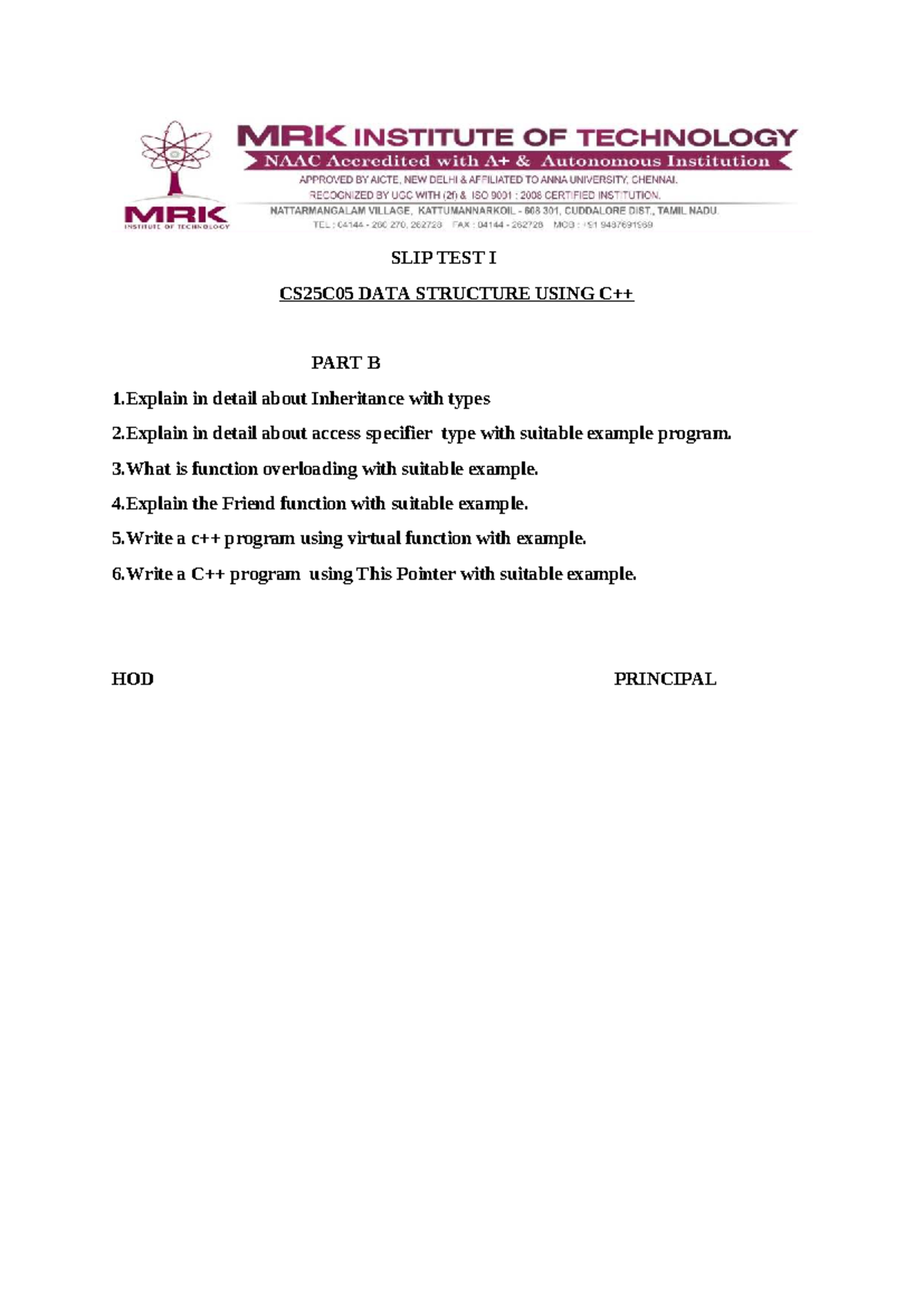 St2dsc++ - anna university materials - Information Technology - SLIP ...
