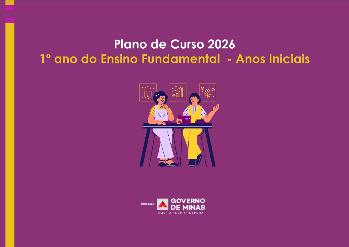 Plano de Curso 2026 - 1º Ano Ensino Fundamental - Currículo de Minas ...