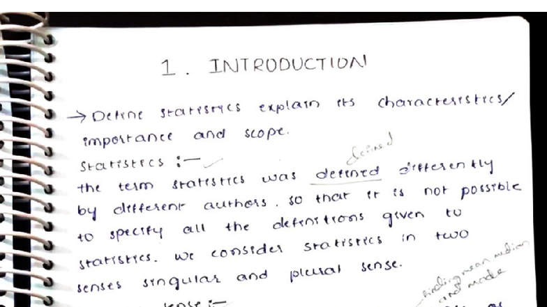 Business Statistics -1: Introduction to Statistics and Data Collection ...