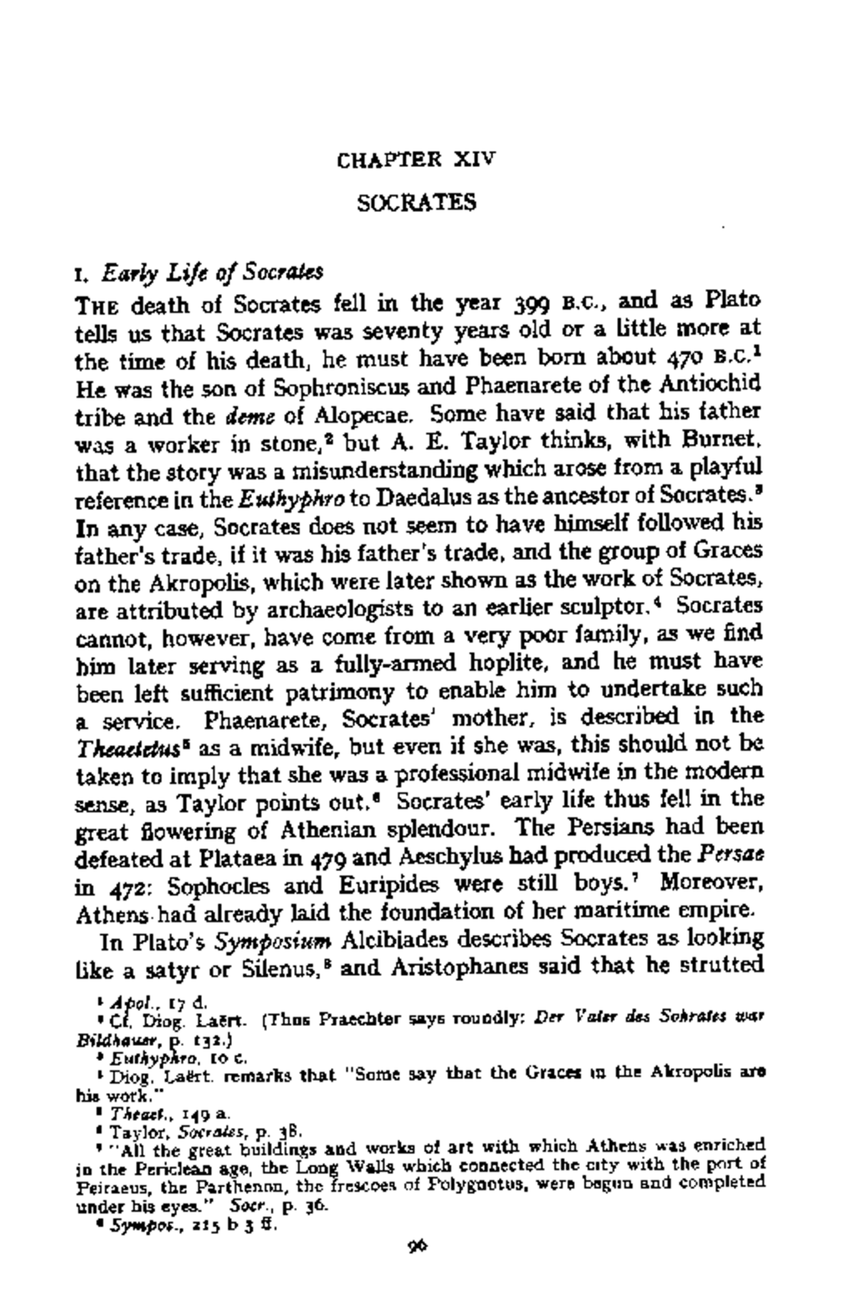CHAPTER XIV: SOCRATES - Early Life and Philosophical Insights (PHIL 101 ...