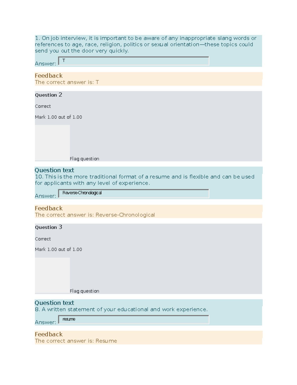 Humss 2300 Week 1-10 Interview Skills and Workplace Insights - Document Preview