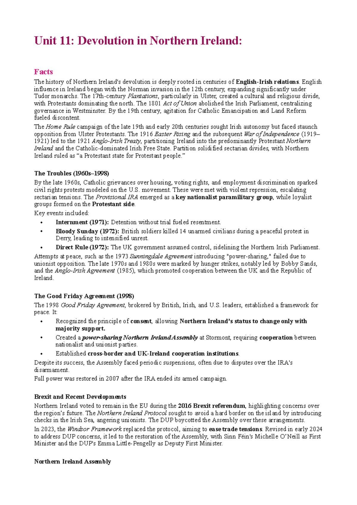 Unit 10: Devolution in Scotland and Wales - Key Facts and Insights ...