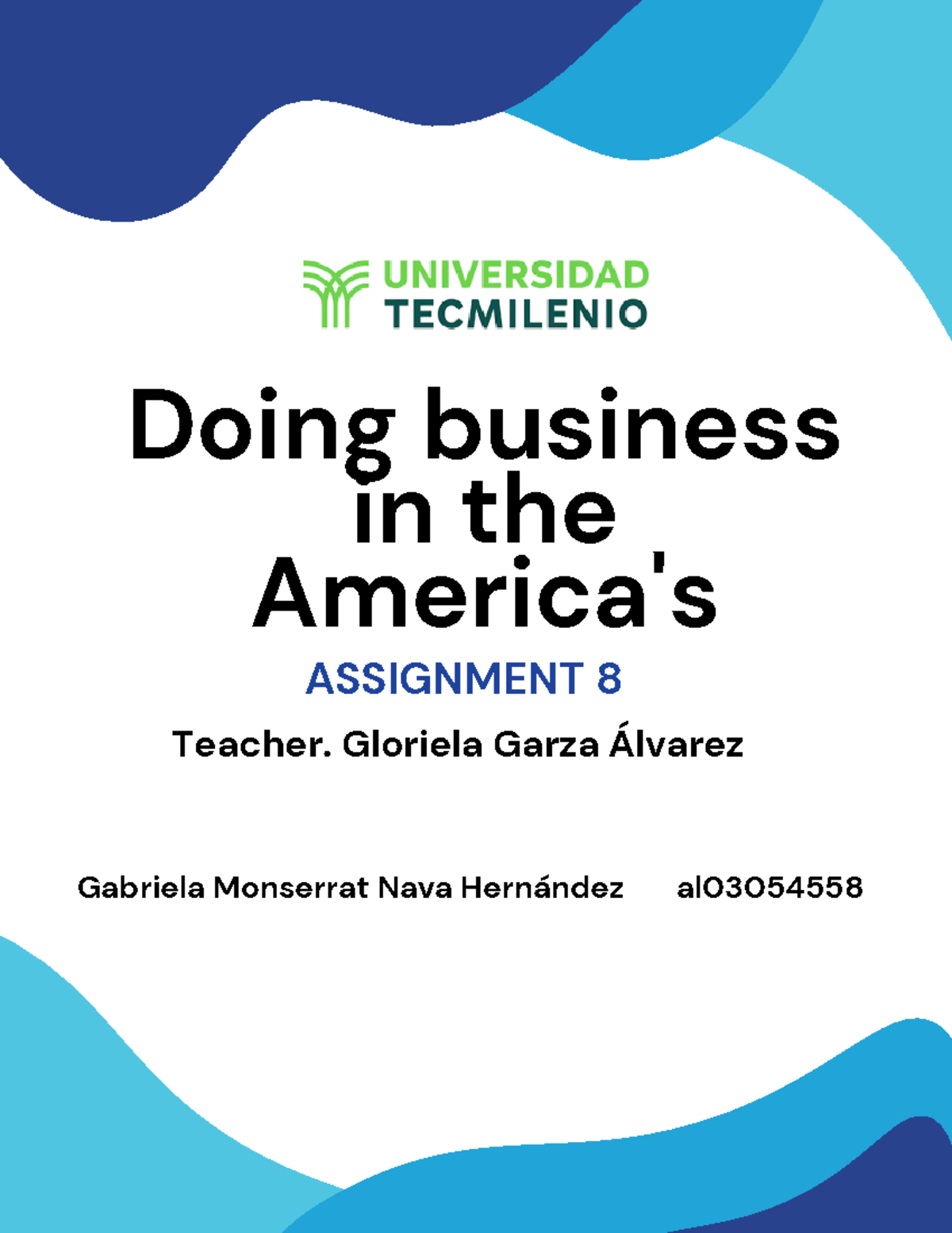 Activity 8. Dbita 20241204 161816 0000 - Doing business in the America ...