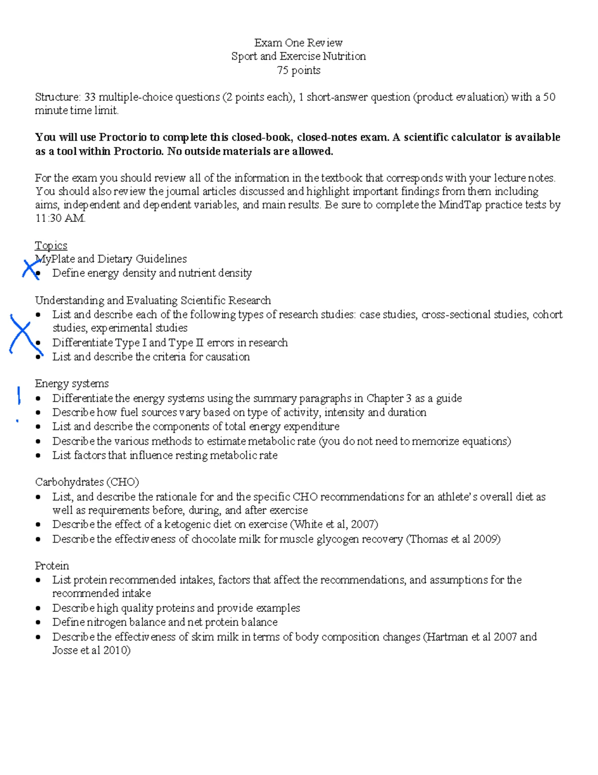 Exam 2 Review: Key Learning Objectives and DRI Categories - Studocu