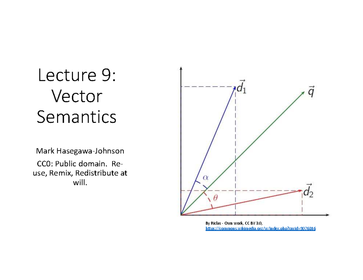 Lec09: Vector Semantics - CBOW & Probabilities Overview - Studocu