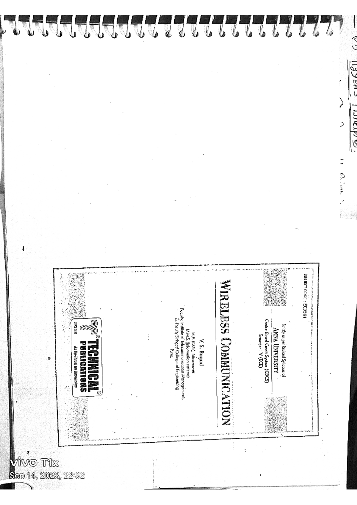 Wireless Communication EC3501 - nyyens 1 . SUBJECT CODE : EC3501 ...