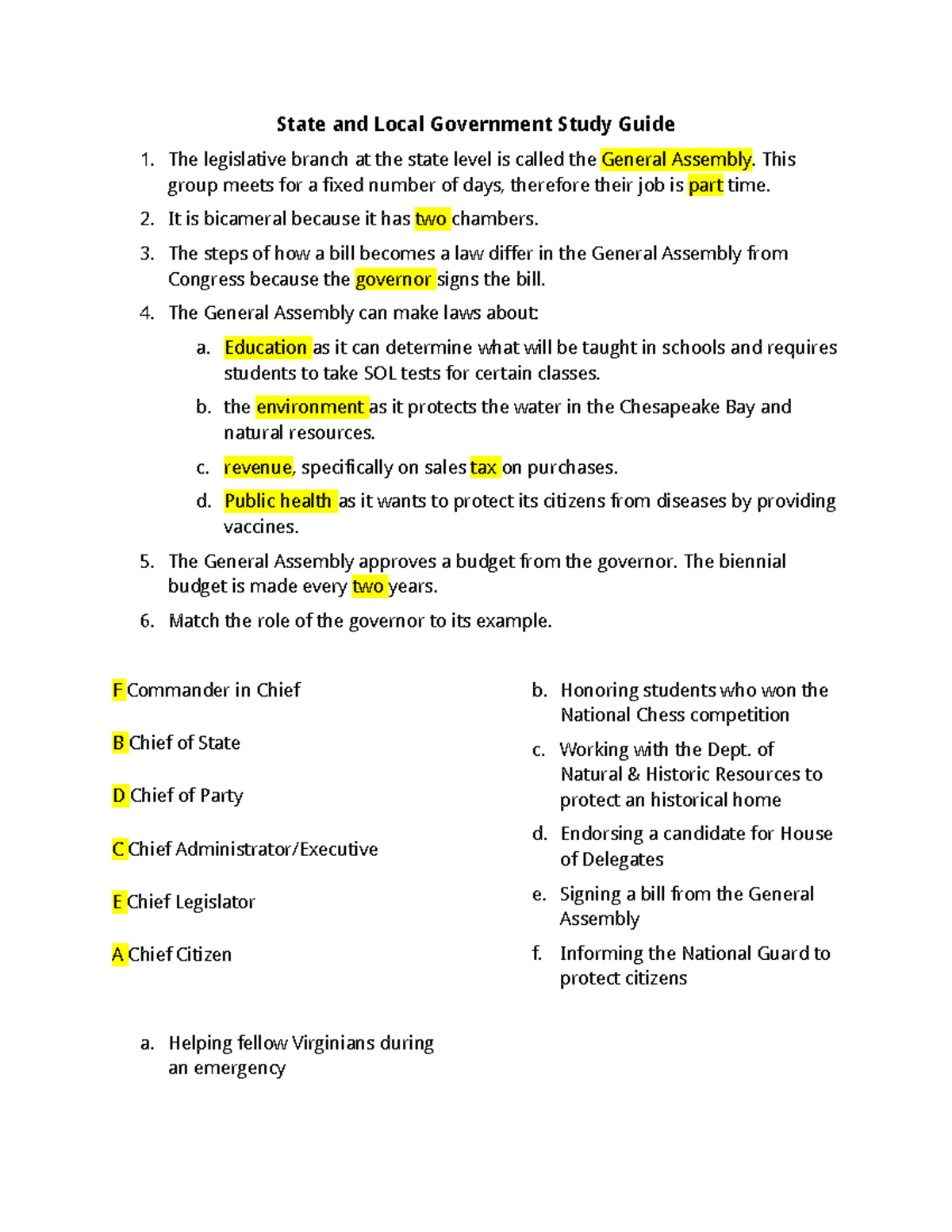 KEY State and Local Government Study Guide: Understanding the General ...