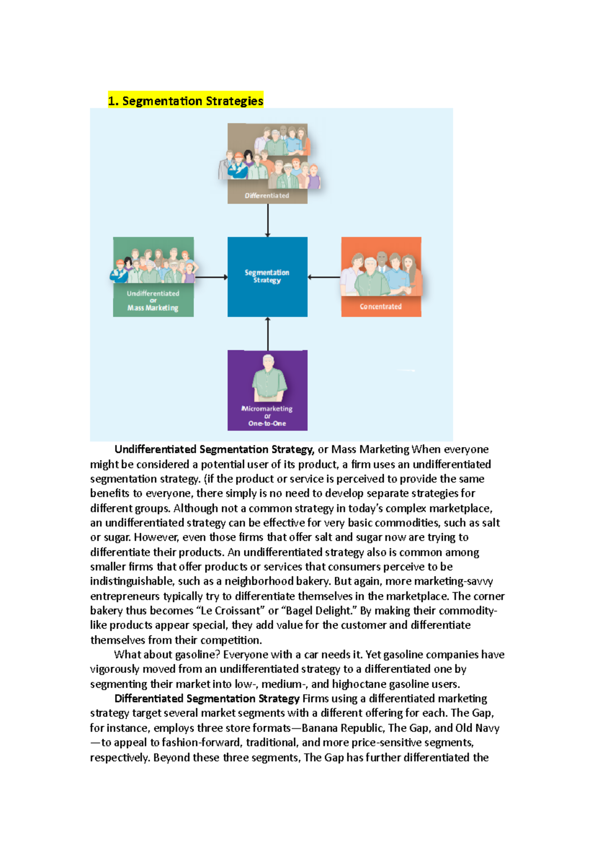 Marketing 2 - Segmentation Strategies: Understanding the Market ...