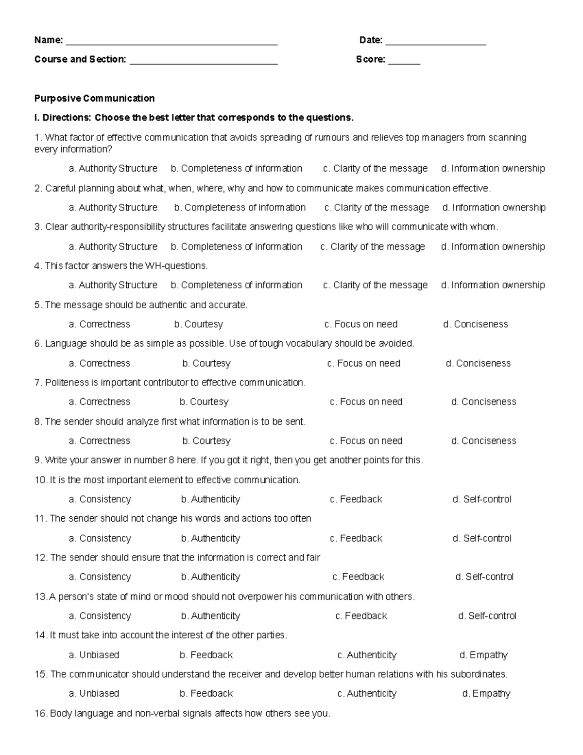 2 - Ethics is a discipline or set of moral principles and values ...