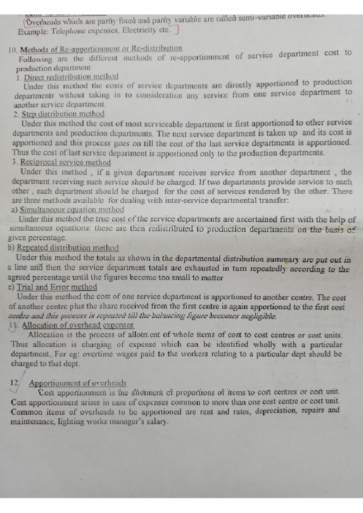 Overhead Reapportionment Methods: A Comprehensive Overview - Studocu