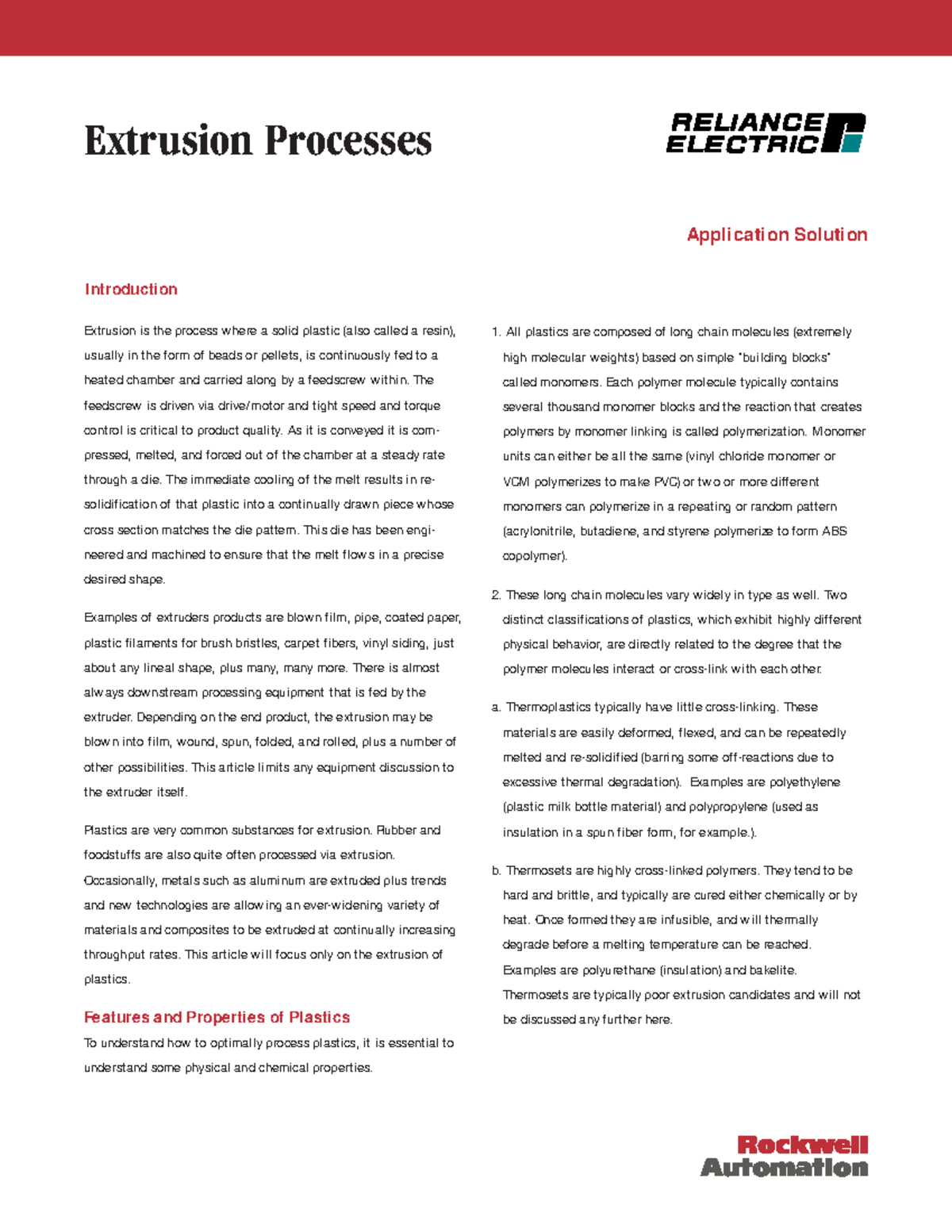 Fundamental of extrusion process - Extrusion Processes Extrusion is the ...