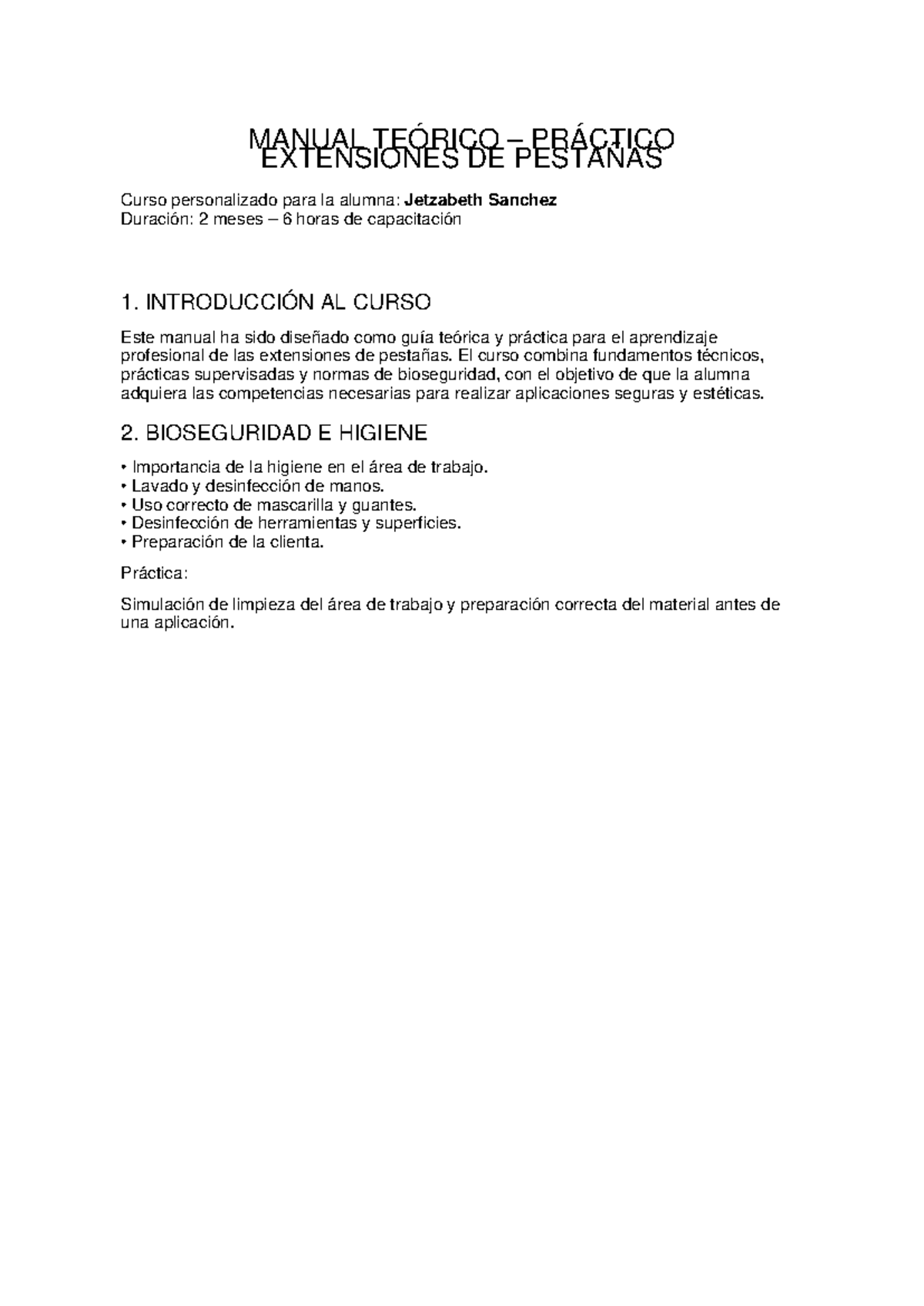 Manual Teórico-Práctico: Extensiones de Pestañas - Curso Jetzabeth ...