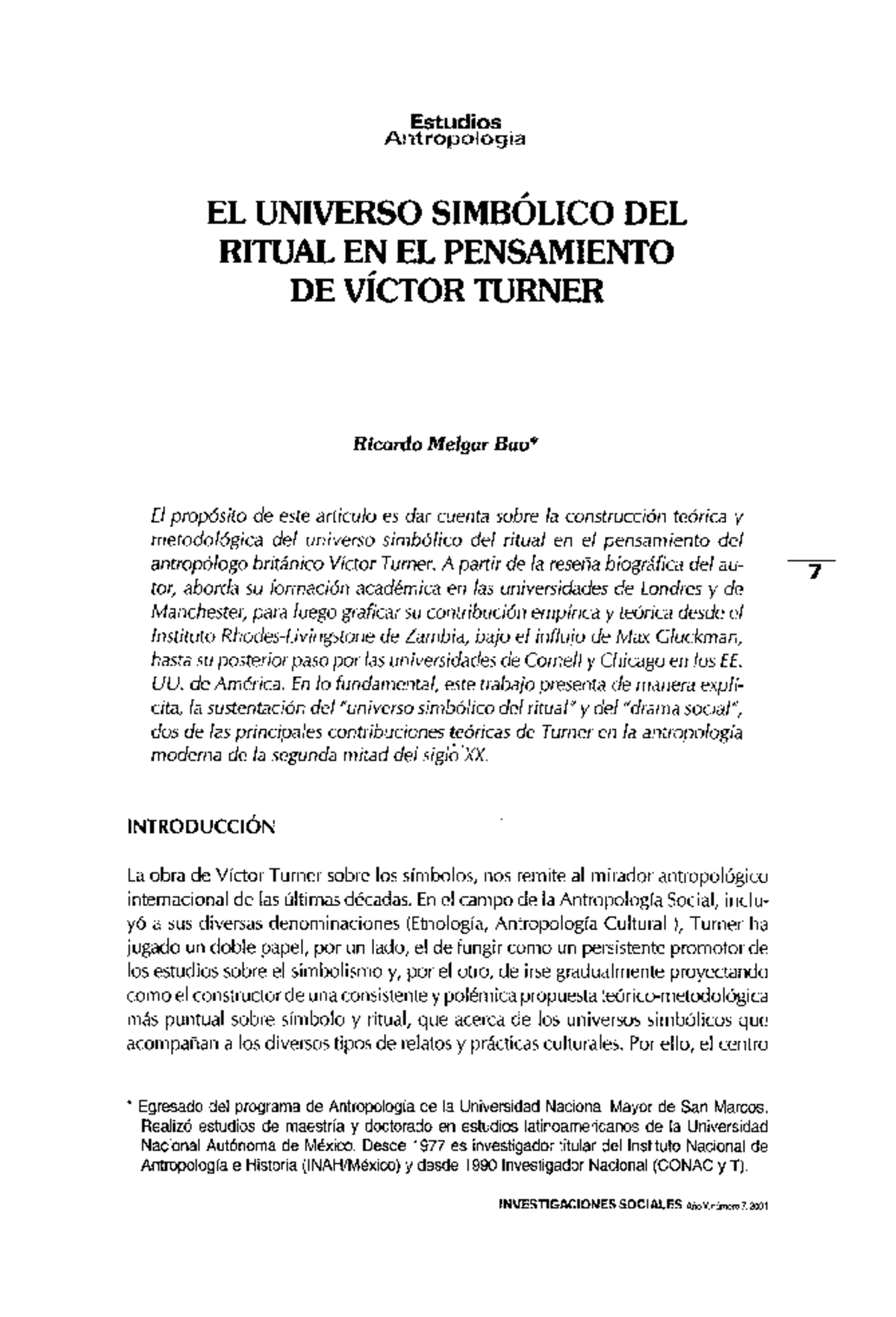 Estudios de Antropología: El Universo Simbólico del Ritual en Turner ...