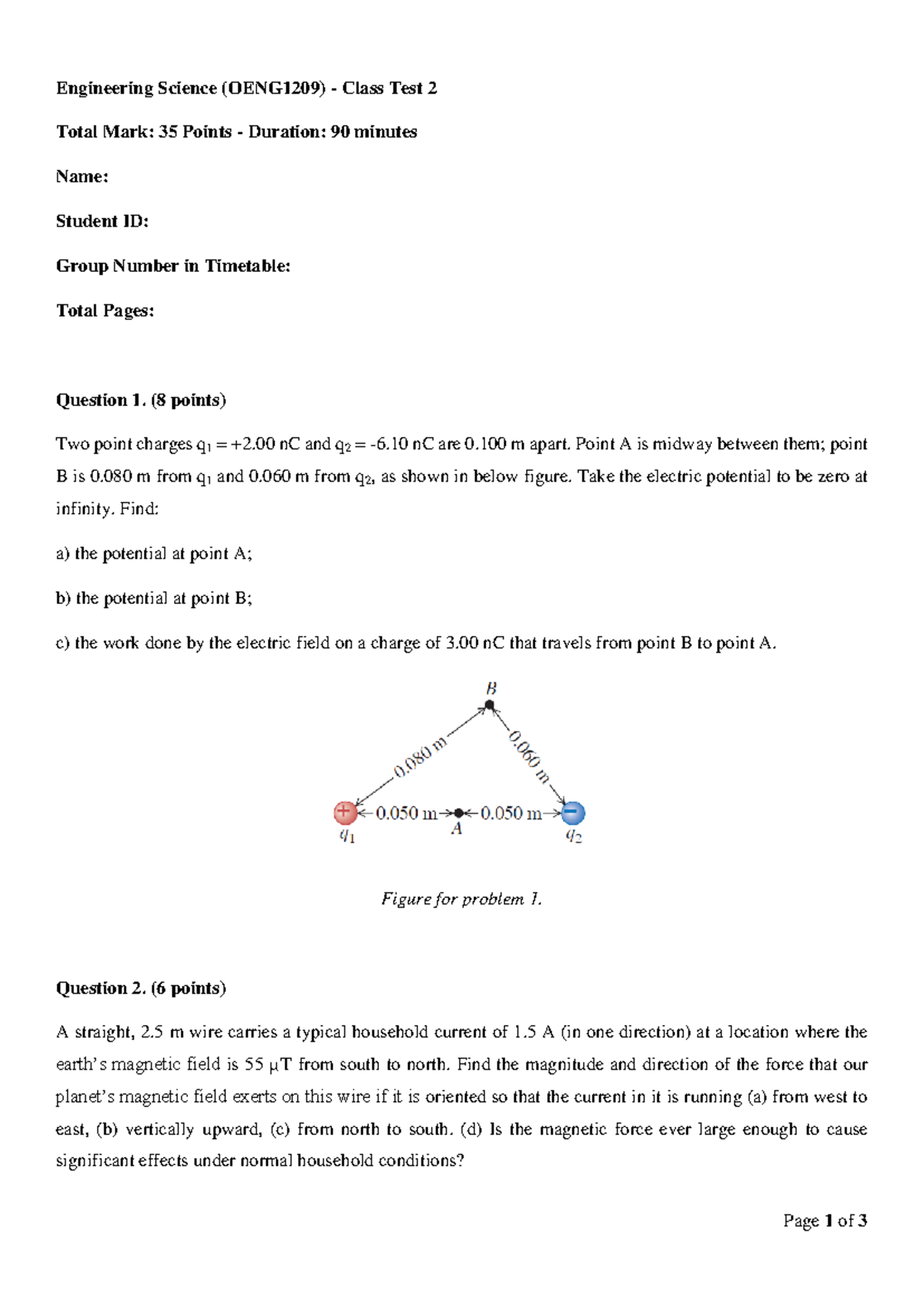 OENG1209+2022B+Class+Test+2+v2.0 - Page 1 of 3 Engineering Science ...