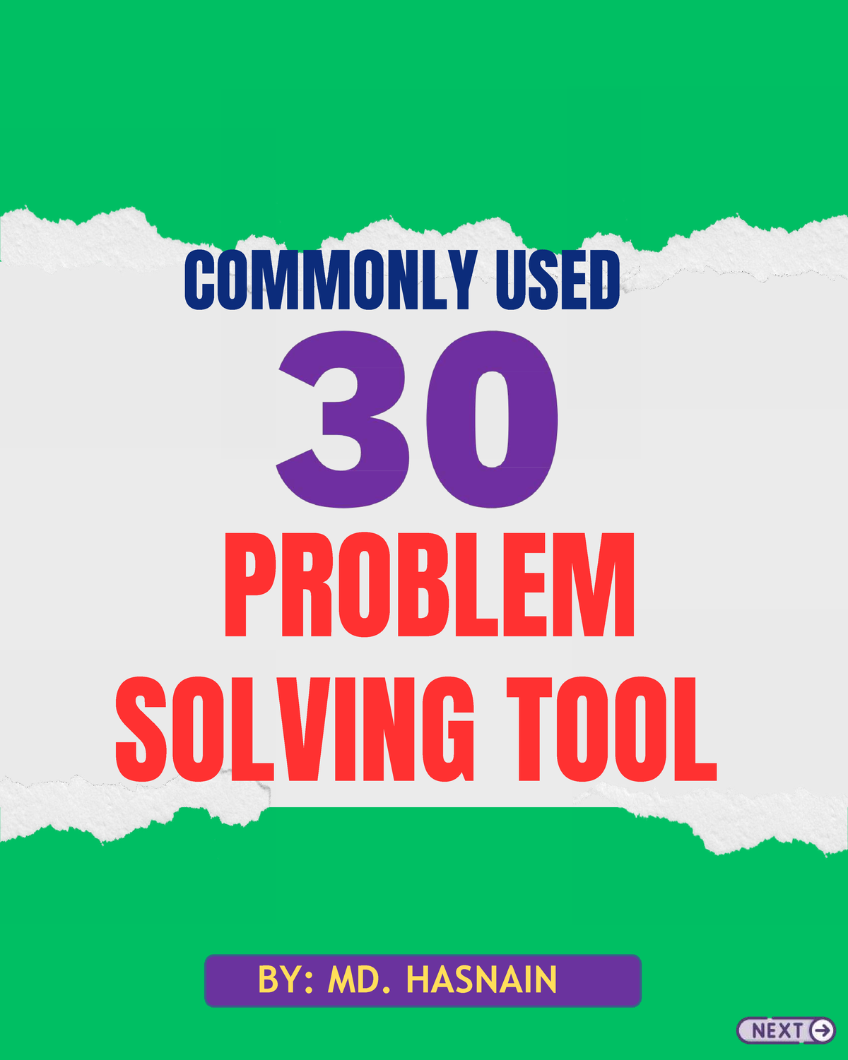 30 Commonly Used Problem Solving Tools by MD. HASNAIN - Studocu
