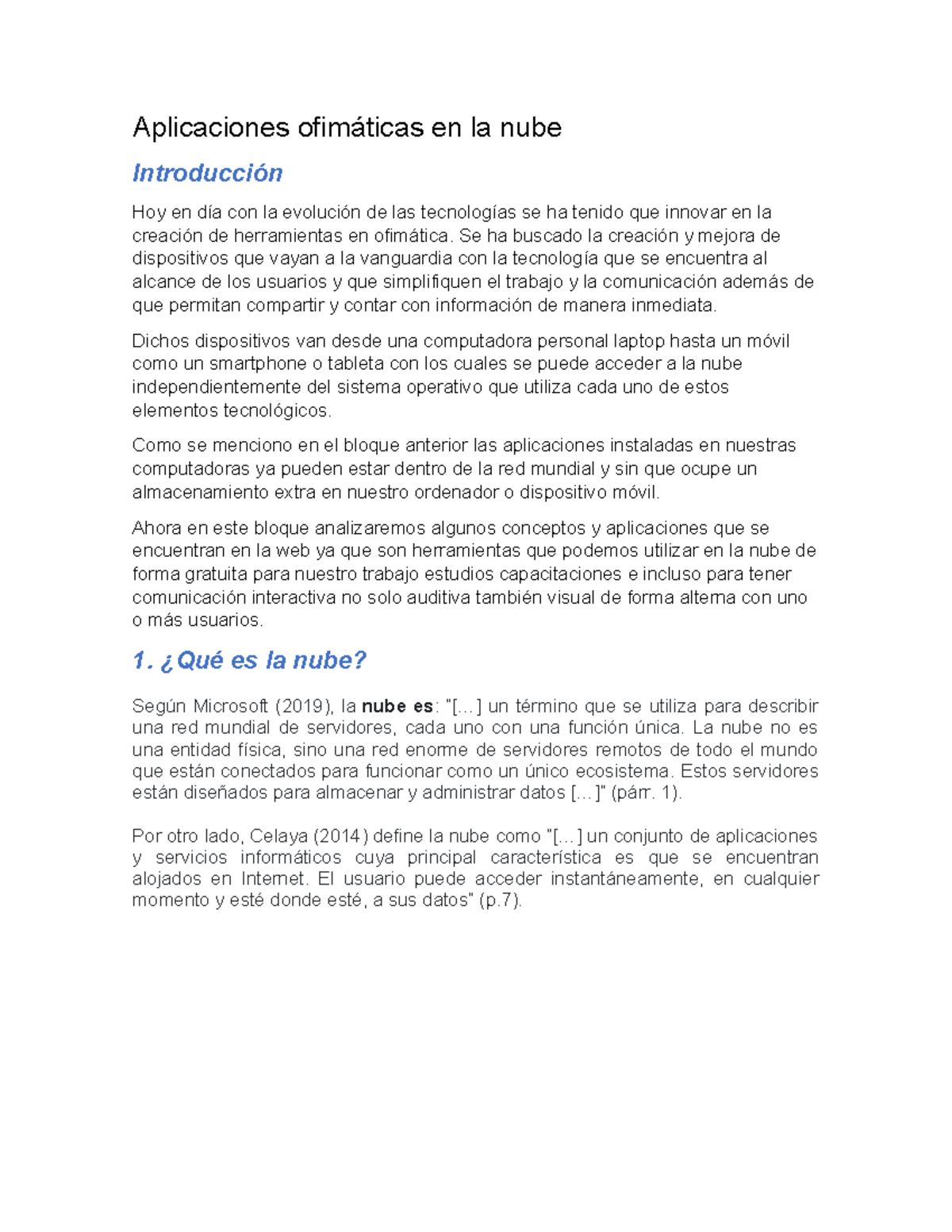 Aplicaciones y Herramientas Ofimáticas en la Nube para Aprendizaje ...