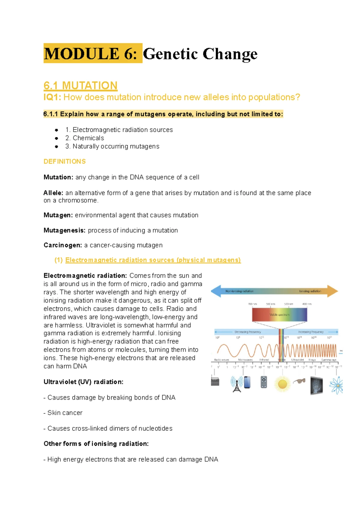 Bio Questions Revision for Module 6: Key Concepts & Study Tips - Studocu