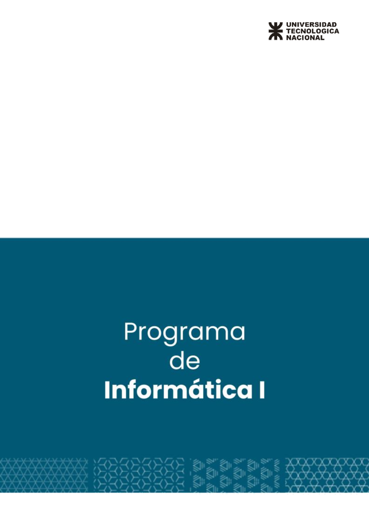 Programa de Informática I - Introducción y Herramientas Colaborativas ...