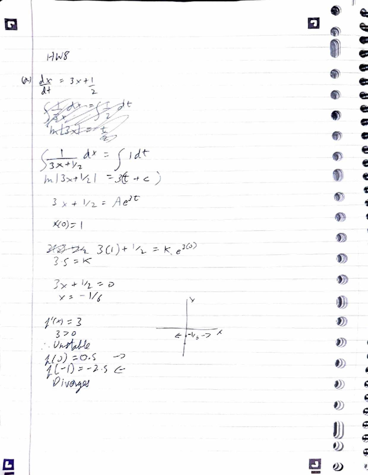 Adv Math HW8 - Week 8 homework - G 11Wf ~ 3 CI) + 1/ l.- :::. k, e J ...