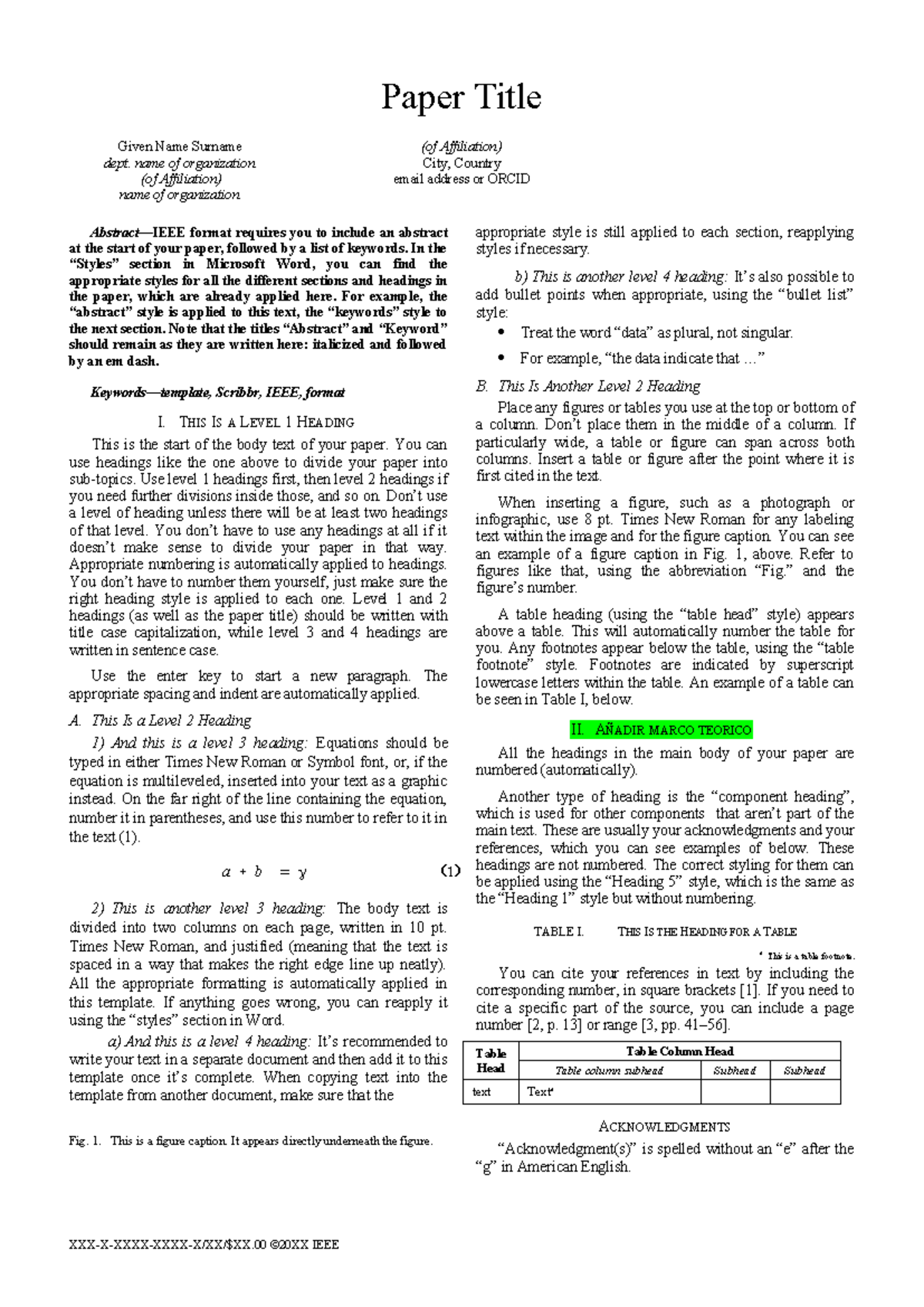 Formatting Guidelines for Academic Papers (Course Code: C18W67) - Studocu