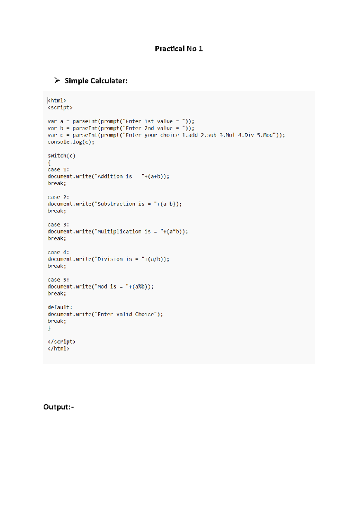 CSS Practical No 1 - Css Outputs - Diploma in computer Engineering ...