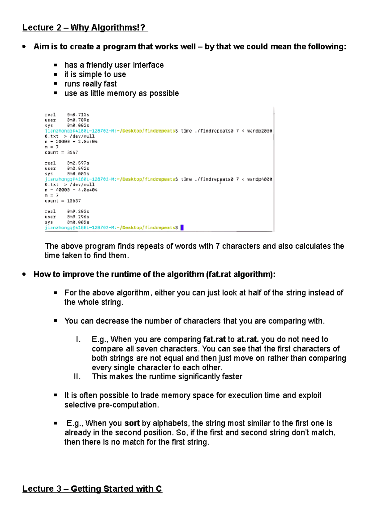 Foundations of Algorithms Notes - Lecture 2 – Why Algorithms!? Aim is ...
