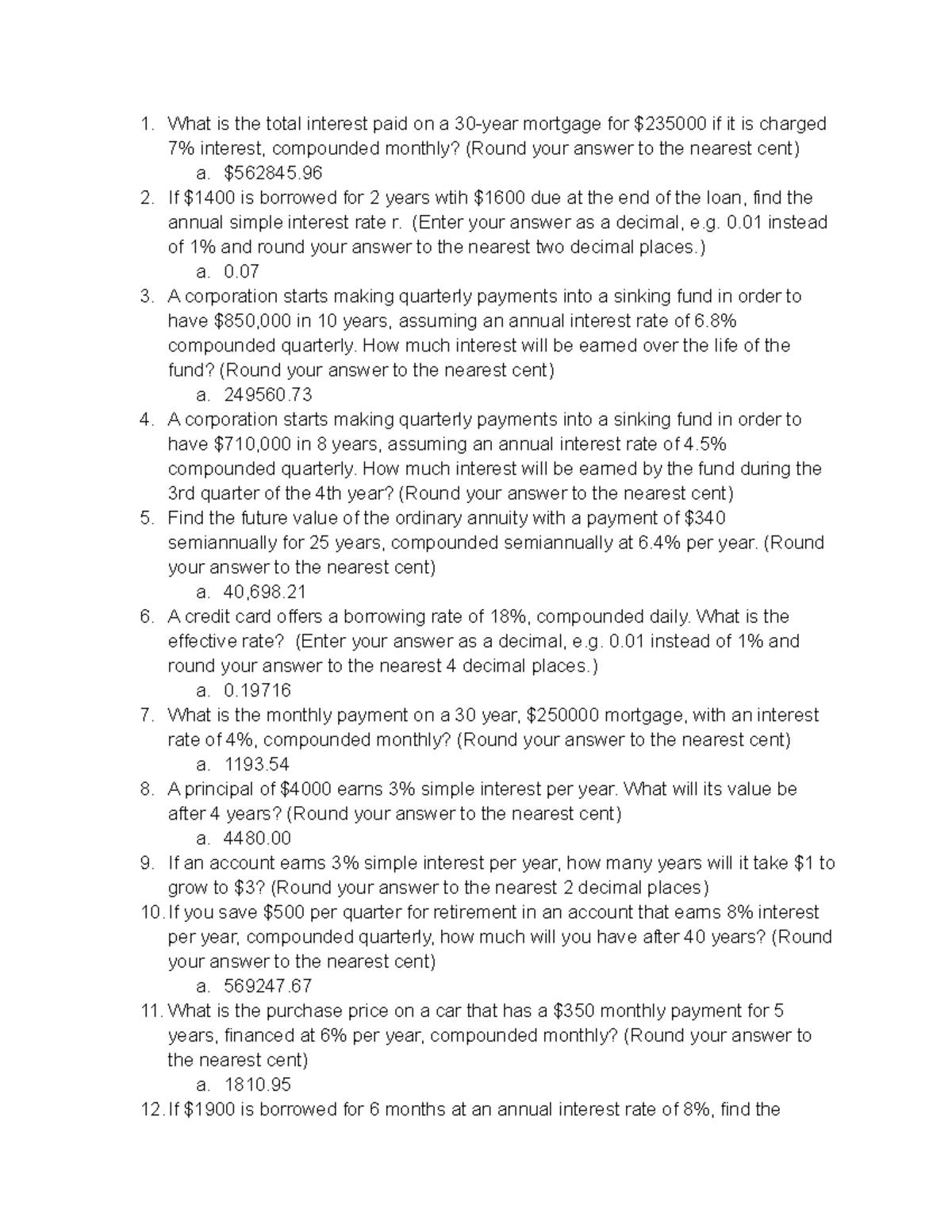 Math- Practice Test 4: Solutions and Explanations Included - Studocu