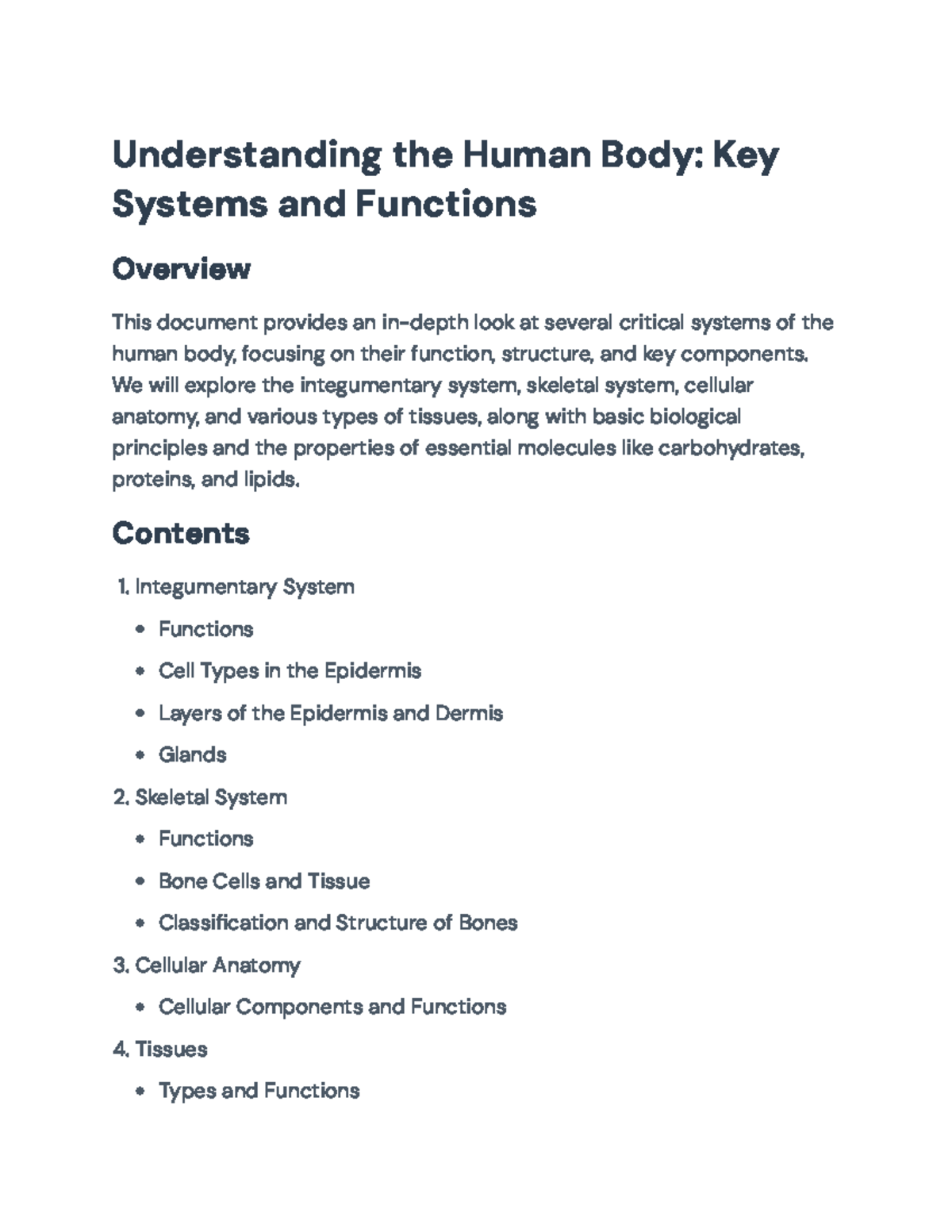Human Body Systems: Structure, Function, and Biological Principles ...