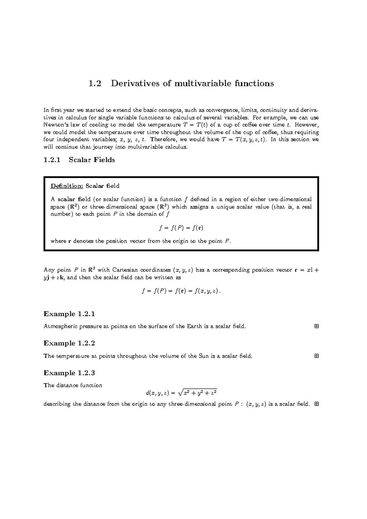 ENG2005 Lecture Notes: Derivatives of Multivariable Functions - Studocu