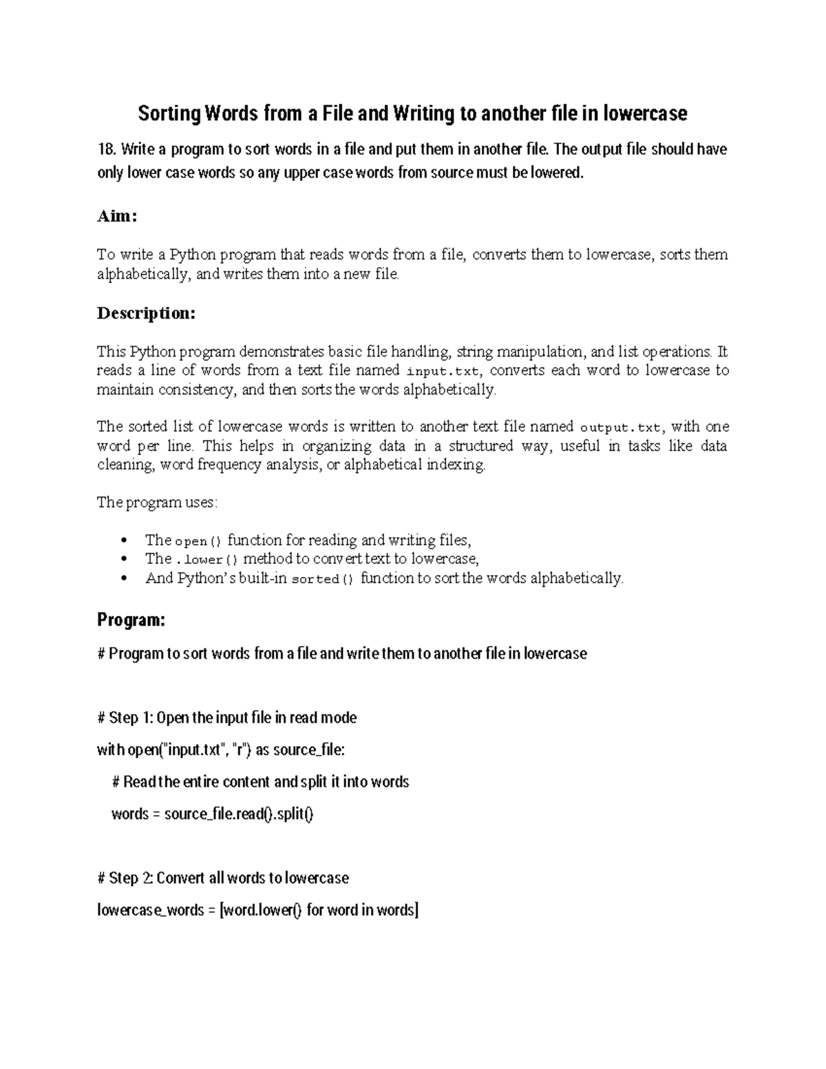 Unit 4: Python Programs for File Handling and Word Processing - Studocu