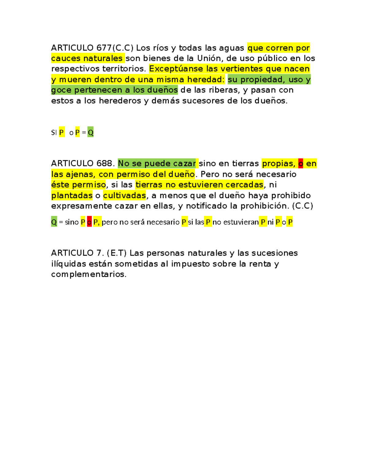 Análisis de los Artículos 677 y 688 del Código Civil (C.C) - Studocu