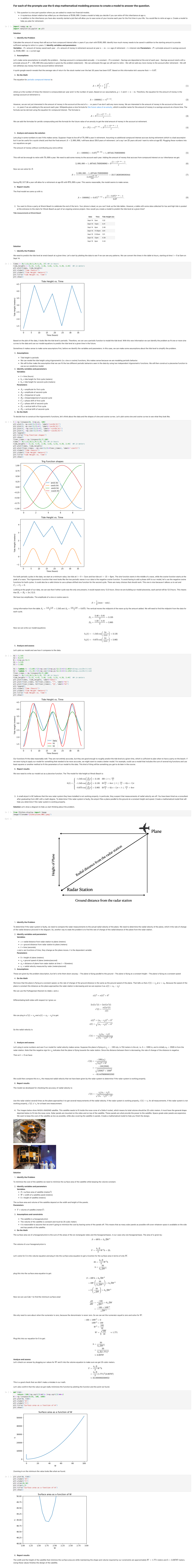 Mathematical Models for Retirement Planning - MATH 101 Final Exam - Studocu