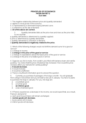 Micro economic chapter 2 quiz - Chapter 2 Thinking Like an Economist ...