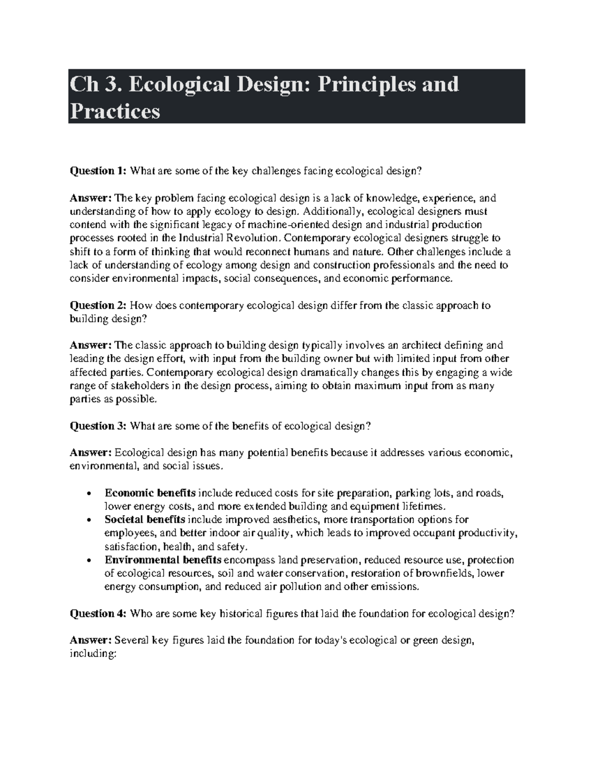 Ecological Design Principles and Practices: Key Insights and Challenges ...