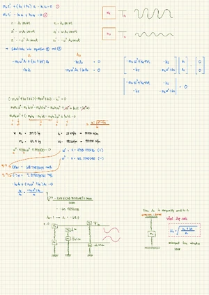 Vibration Analysis: Example Problems for Course Code VIB 101 - Studocu