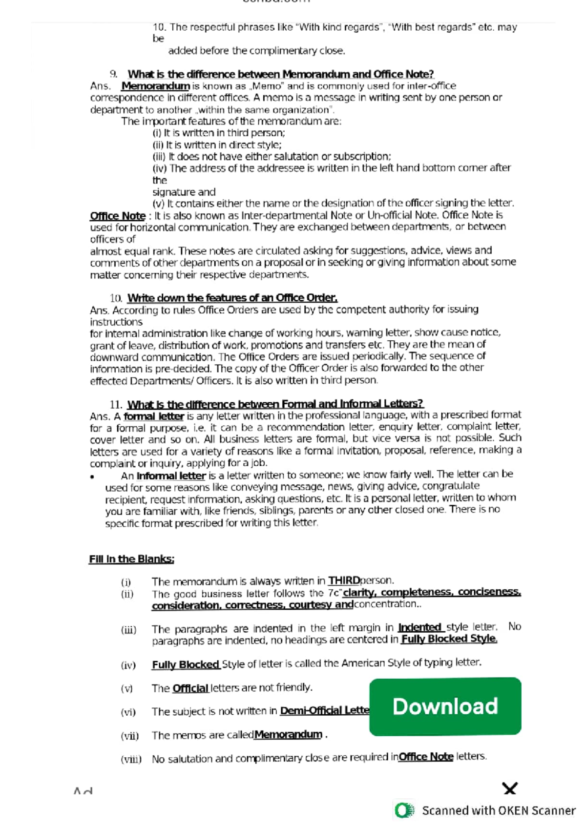 Office communication: Memorandum, office note, and letter differences ...