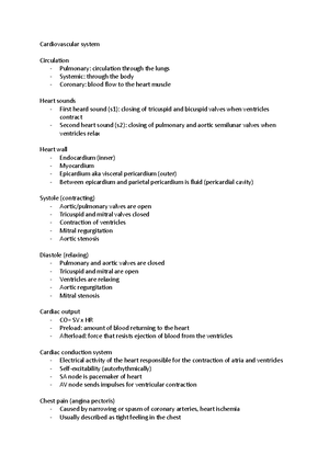 BMS101 Lectures - Lecture notes 1-2/7-17 - BMS101 Lecture 1 Human Body ...