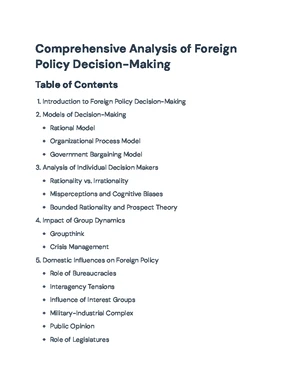 Understanding Foreign Policy Decision-Making Models (INTL 301) - Studocu