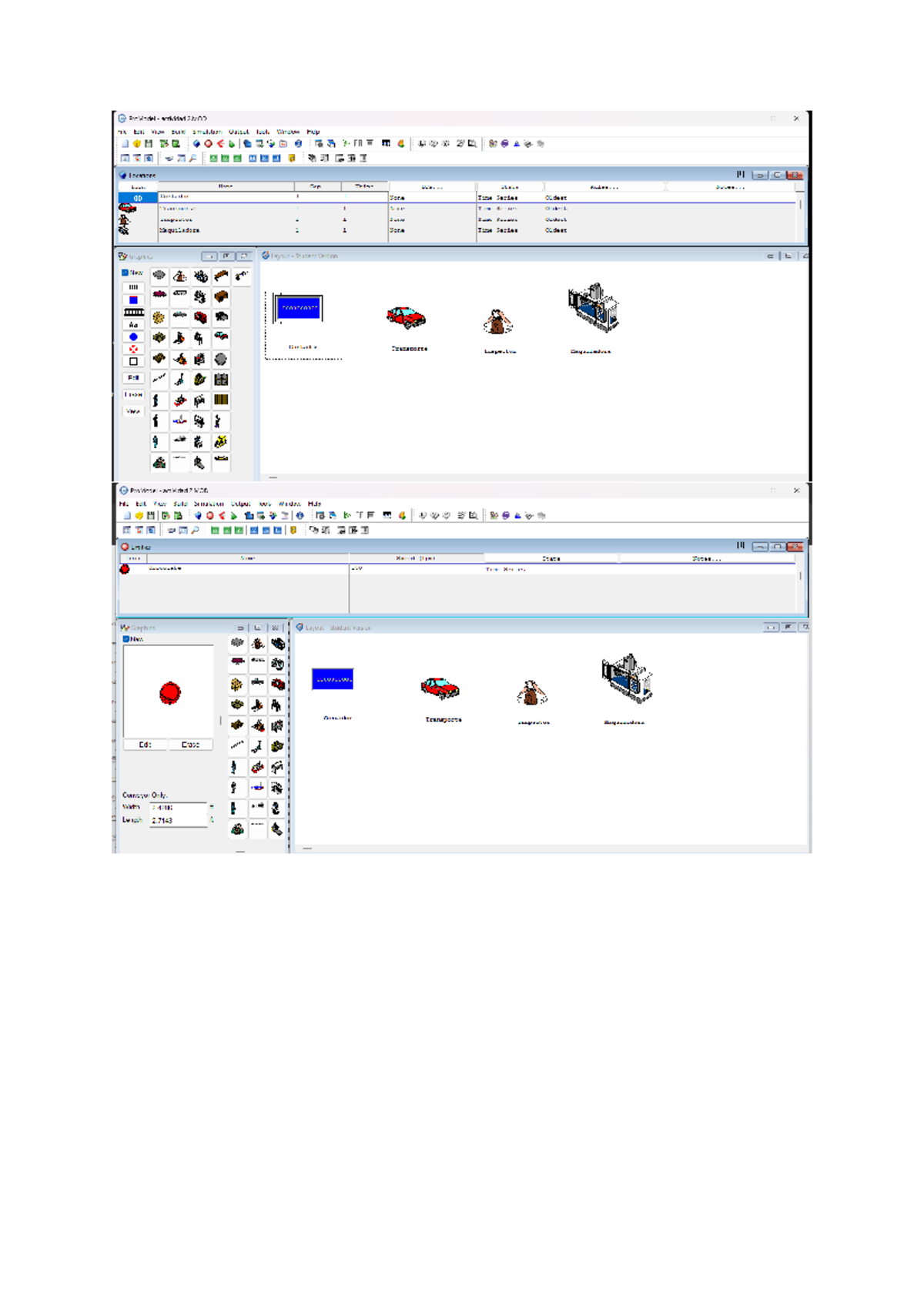 Actividad 2 promodel - e ProModel actividad 2 X File Edit View Build ...