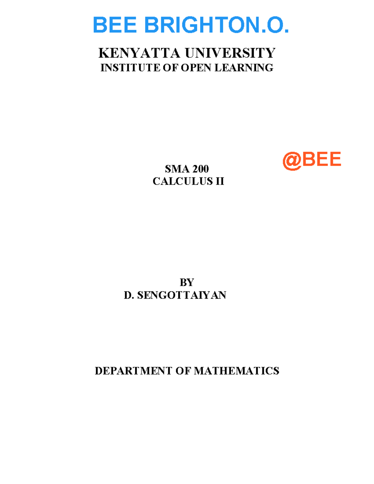 SMA 200 Calculus II: Comprehensive Integration Study Guide - Studocu
