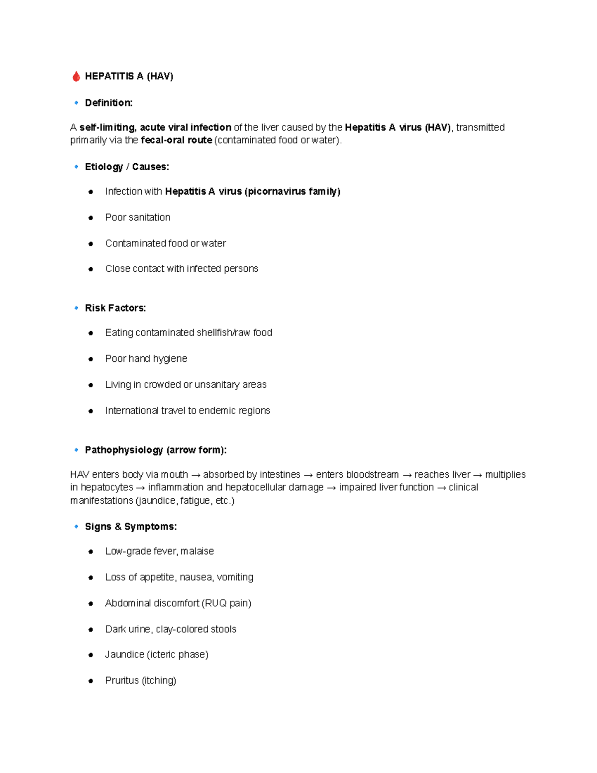 Hepatitis A, B, C, D, E - Comprehensive Review for Exam Prep - Studocu