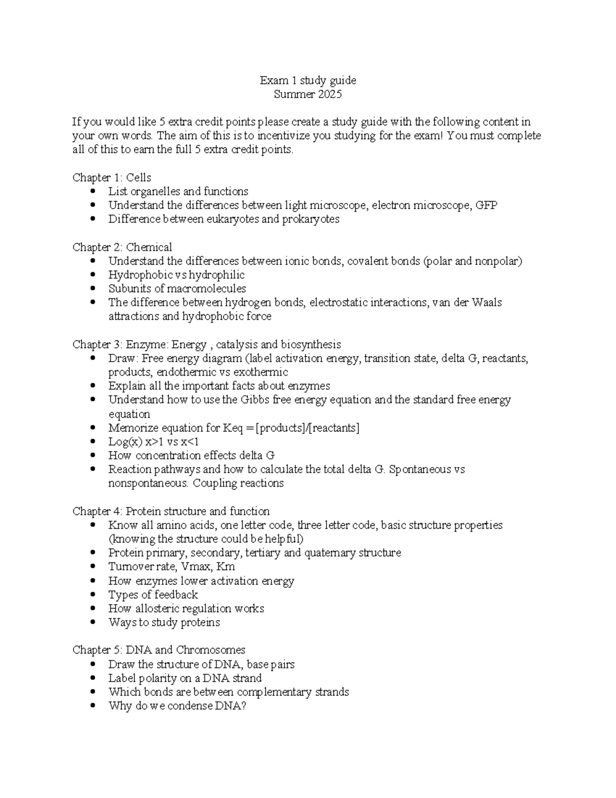 Exam 1 Study Guide - Summer 2025: Key Concepts & Topics - Studocu
