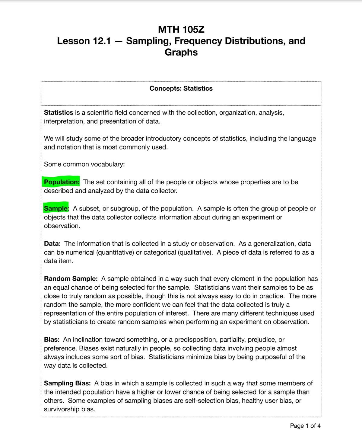MTH 105Z Final Exam Study Guide: Measures of Dispersion Explained - Studocu