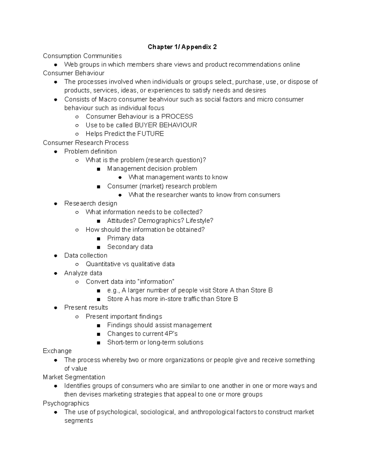 Consumer Behavior Insights: Chapter Notes (Course Code: CB101) - Studocu