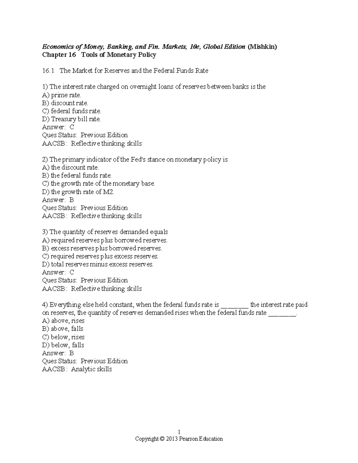 Monetary Policy Insights: ECO531 Tutorial on Chapter 6 - Studocu