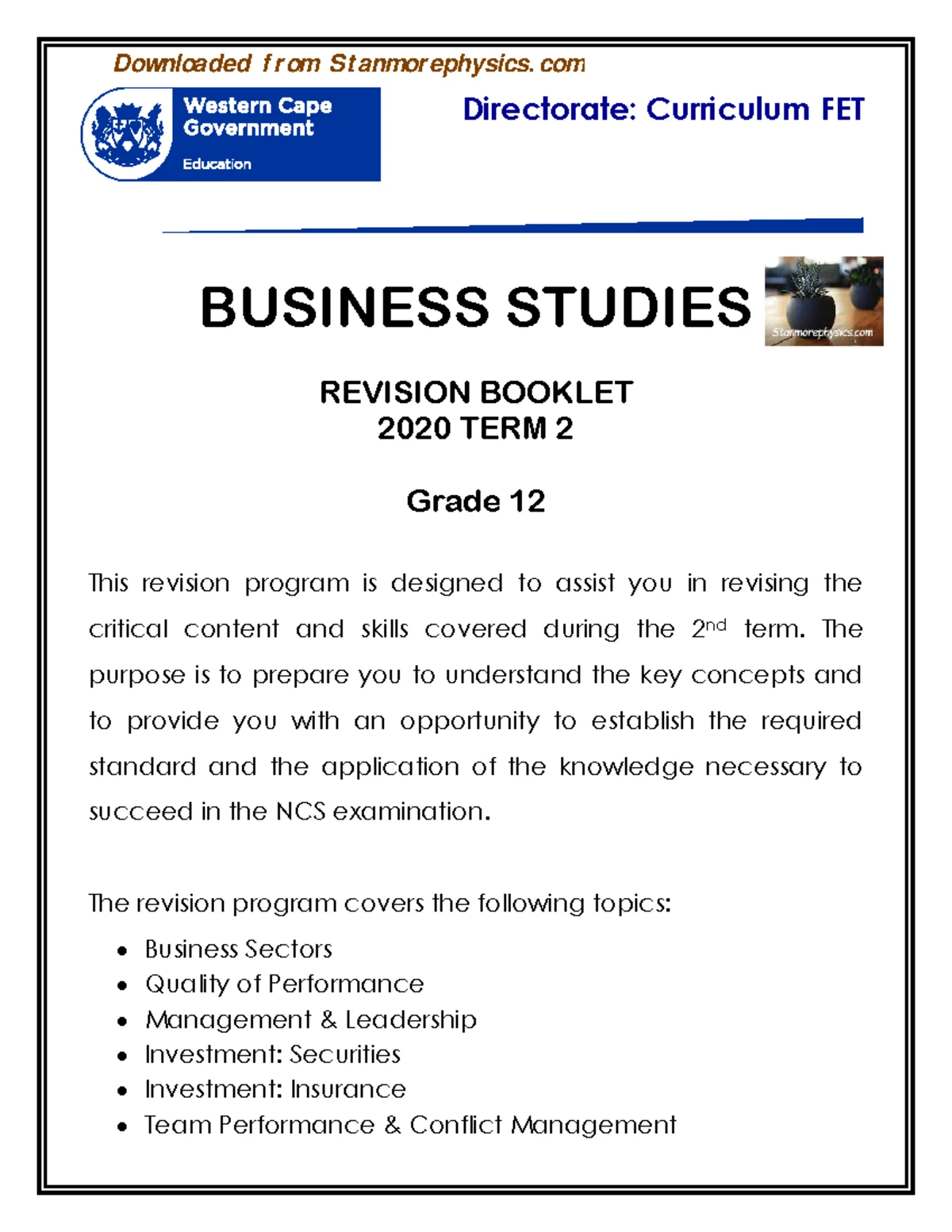 2024 Grade 12 Accounting Case Study: Term 3 Marking Guide - Studocu