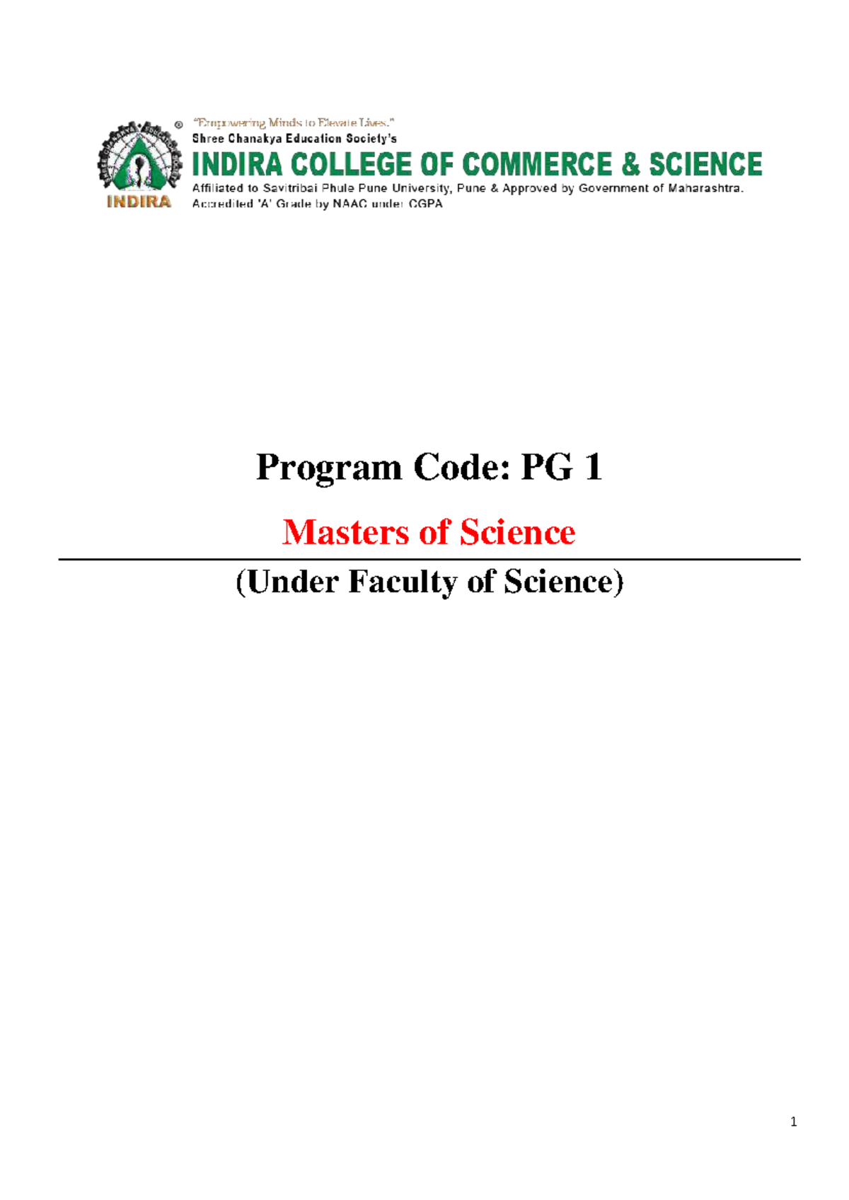 MSc (CS) Sem 1 Syllabus Overview - NEP24 Program Details - Studocu