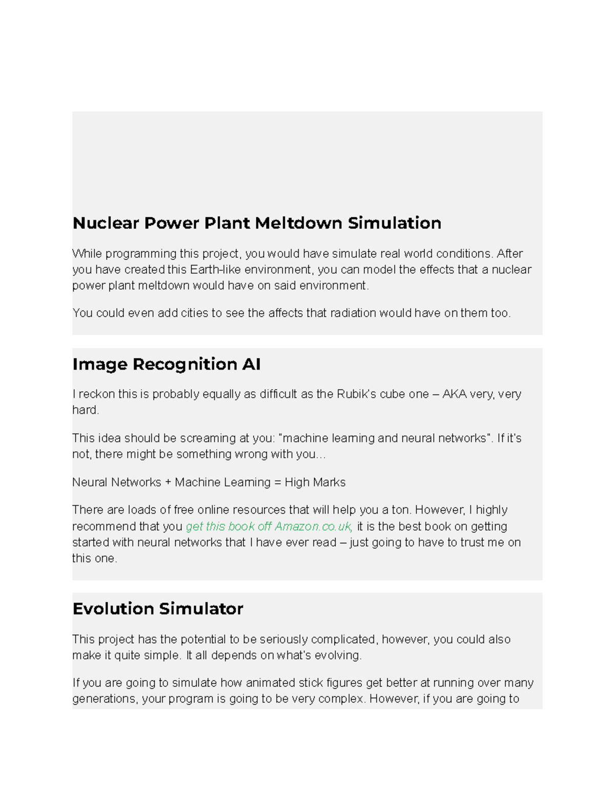 Nuclear Power & AI Simulation Project Ideas for NEA - Studocu