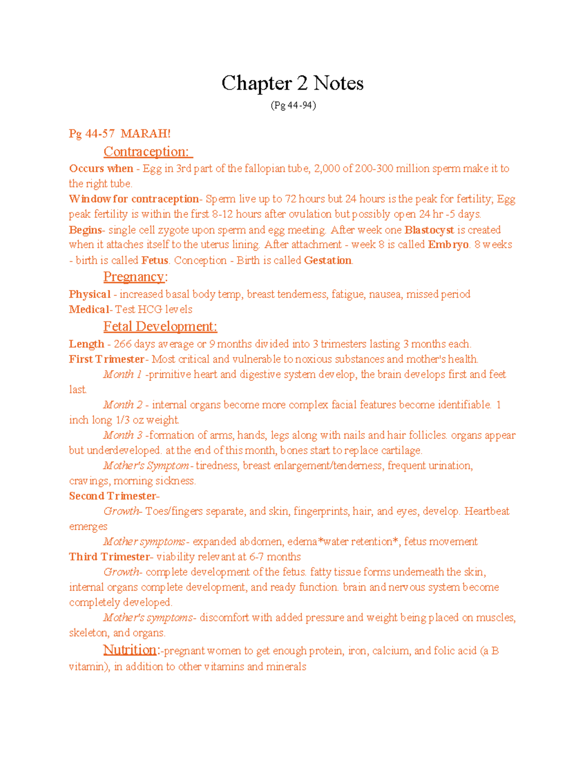 Chapter #2 Notes - Chapter 2 Notes (Pg 44-94) Pg 44-57 MARAH ...