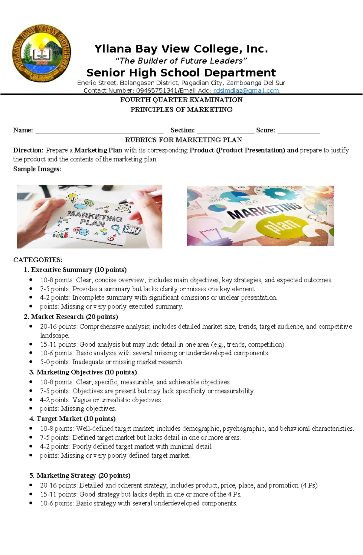 TG February - March 2024 Teaching Guide for Marketing Principles ABM 11 ...